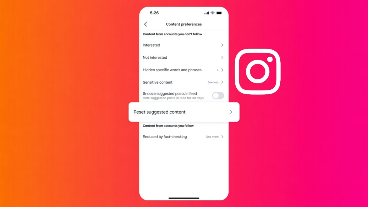 Reset Suggested Content on Instagram