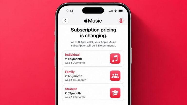 Apple Music Price Increase India