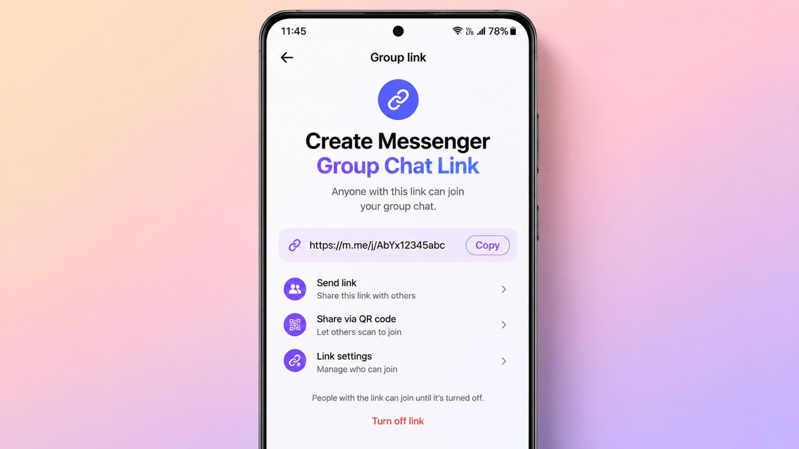 Create Messenger Group Chat Link